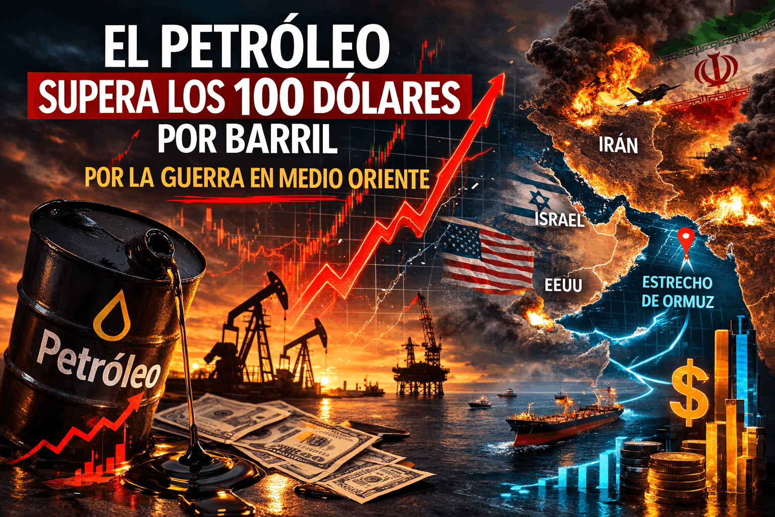 El petróleo supera nuevamente los 100 dólares por barril en medio de la ...