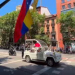 venezolanos presentes en el recibimiento del papa en madrid darwyn rosales
